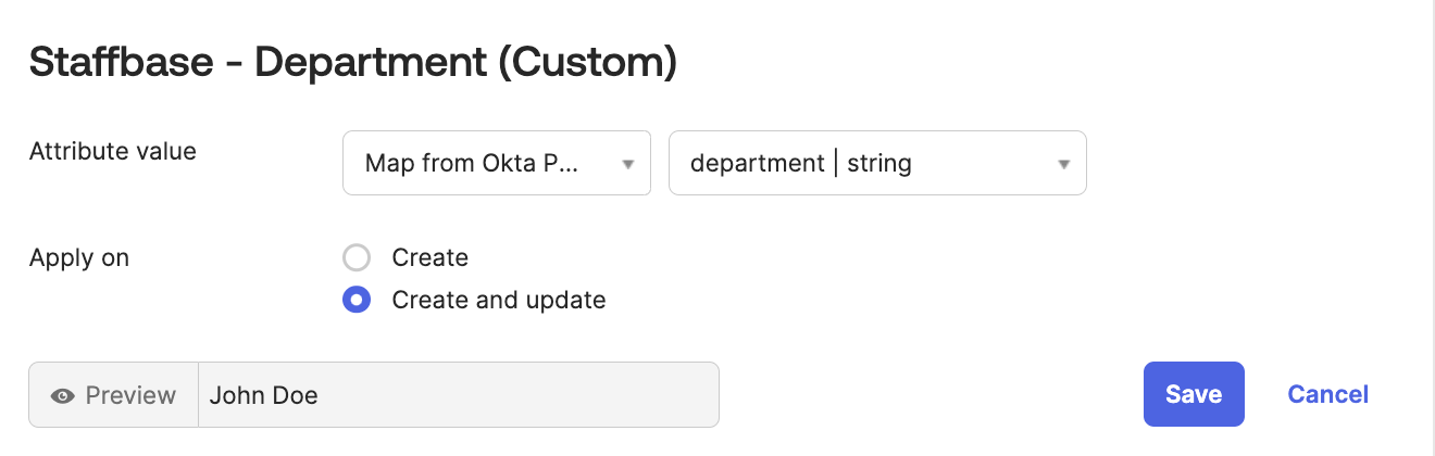 Okta SCIM Custom Mapping